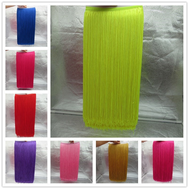 Dây Viền Ren Tua Rua Dài 50cm Dùng Trang Trí Quần Áo/Đầm Nhảy Latin Diy
