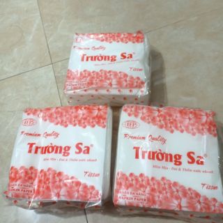 Combo 3 bịch khăn giấy vuông hiệu Trường Sa