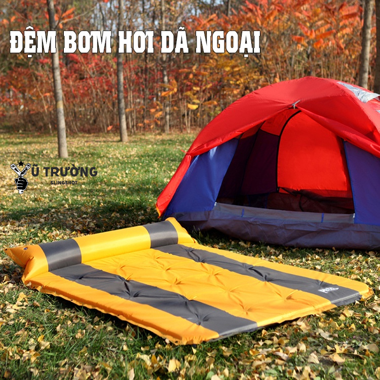 Đệm ngủ bơm hơi dã ngoại cắm trại, Đệm bơm hơi gấp gọn dành cho du lịch ngoài trời tiện lợi - DCP12