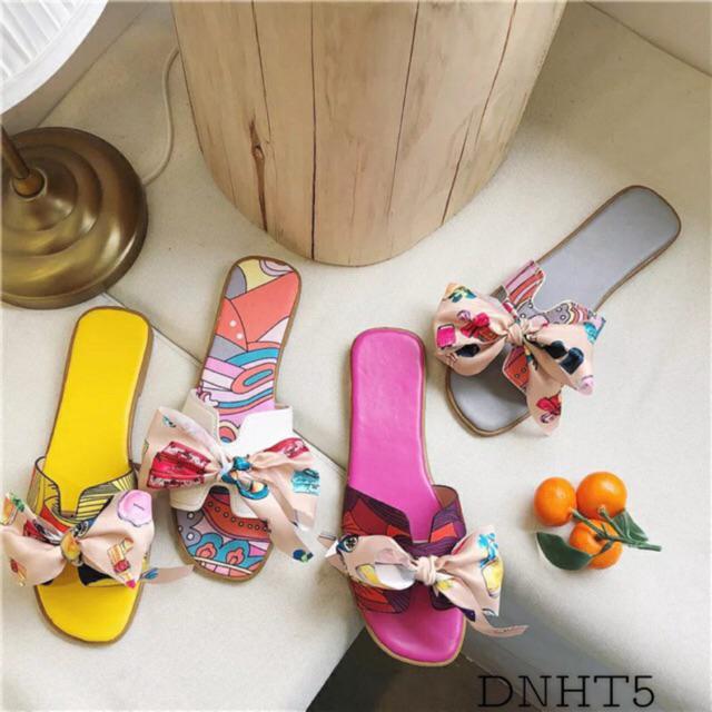 Dép chữ h phối nơ hoa cực xinh