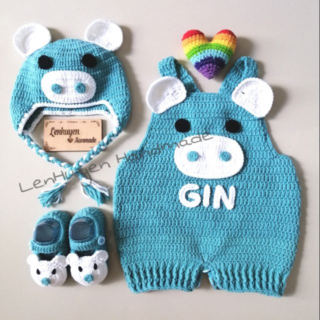 Set len handmade heo con xinh xắn