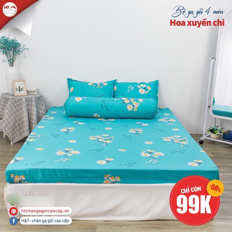 Bộ ga giường Mẫu Mới,Drap đủ kích thước m6/m8/2m2 [ giá tại xưởng ]