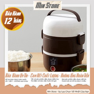 [Hàng Loại 1] Hộp cơm hâm nóng 3 tầng cắm điện inox, hộp cơm 3 tầng ủ cơm tự động