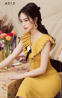 ❤️ĐẦM BODY CỔ XẾP LY