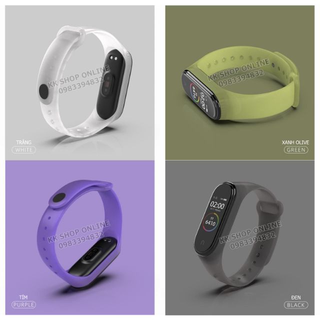 Dây đeo trong suốt MIJOBS chính hãng cho Xiaomi Miband 3 Xiaomi Miband 4