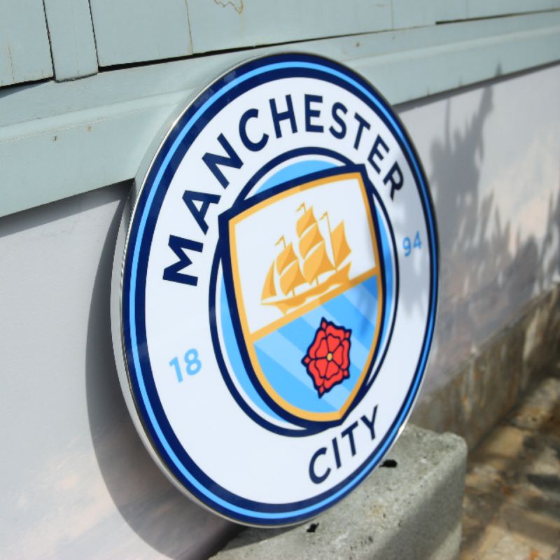 Tranh bóng đá treo tường - Tranh logo Mancity, Chelsea, Bayern Munchen, Real Madrid, Barcelona