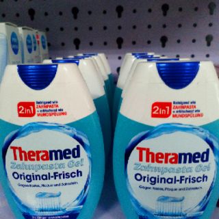 Kem đánh răng kiêm nước xúc miệng Theramed 2in1 hàng xách tay Đức