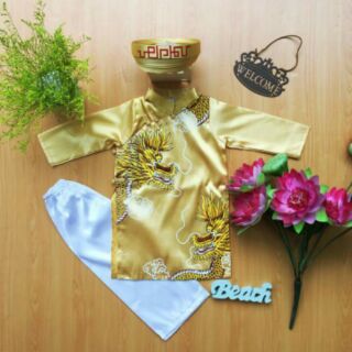 Set Áo dai rồng 2 đầu bé trai