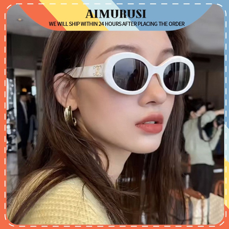 (AIMURUSI) COD Kính Mát Gọng Oval Chống Tia Uv Thời Trang Cho Nữ