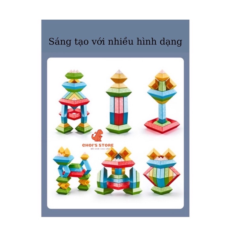 Đồ chơi ghép hình khối 3D kim tự tháp Nocky giúp bé phát triển trí tuệ