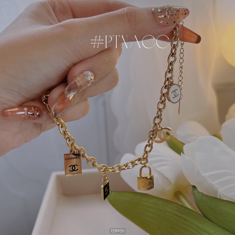 Lắc tay, vòng tai titan charm tòn ten thương hiệu .PTNACC.