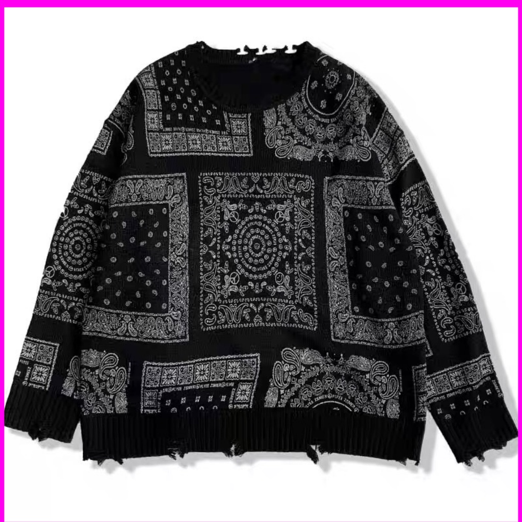 Áo len nam đan hoa văn thổ cẩm độc đáo phá cách 2021