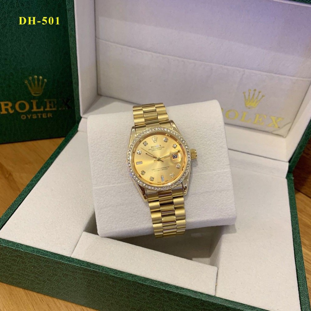 (Rolex Nam) Đồng hồ ROLEX nam - đính 99 viên đá diamonds cao cấp, dây đúc đặc nguyên khối,thời trang,sang trọng