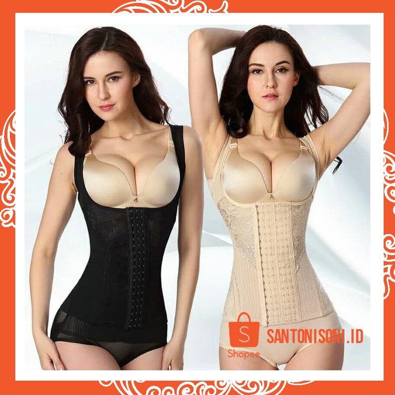 Áo Nịt Bụng 6 Hàng Móc Màu Đen Size Xl