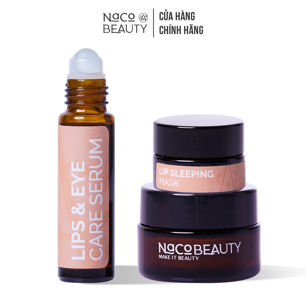 Combo Dưỡng Môi Mắt NACOBEATY Dưỡng Hồng Môi Giảm Thâm Mắt Chăm Sóc Mắt Môi Dưỡng Bọng Mắt