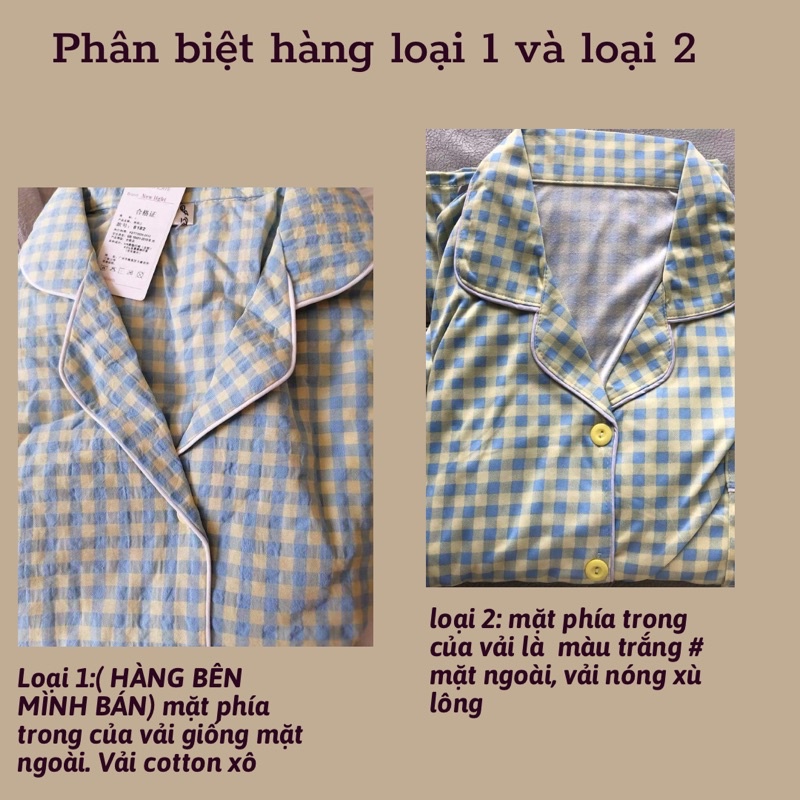 [Sẵn]  BN5_Bộ ngủ pijama | bộ ngủ mặc nhà dài tay kẻ caro màu pastel ulzzang Hàn Quốc