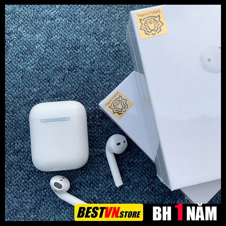 [HỔ VẰN 1562M CHECK SETTING] Airpods 2 Hổ Vằn Bản Check Setting Cao Cấp Nhất, Hàng Đỉnh Của Chop, Tai Nghe Airpods 2