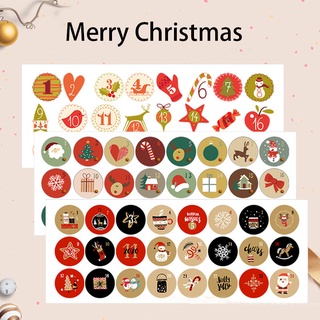 Tấm 24 sticker Dán Trang Trí Giáng Sinh