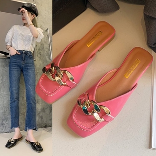 Dép Đế Bằng Mũi Vuông Thời Trang Nữ