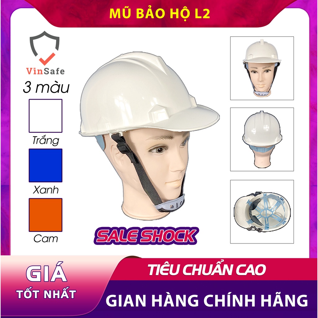 Mũ bảo hộ lao động, Nón bảo hộ lao động cho công nhân, kĩ sư, chất lượng cao có tem kiểm định