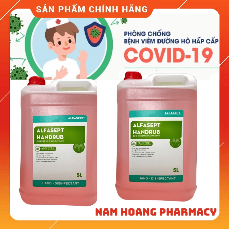 Xả Hàng (Chính Hãng) Dung Dịch Sát Khuẩn Tay Nhanh ALFASEPT- Can 5 Lít (Có Hóa Đơn Đỏ Công Ty) | BigBuy360 - bigbuy360.vn