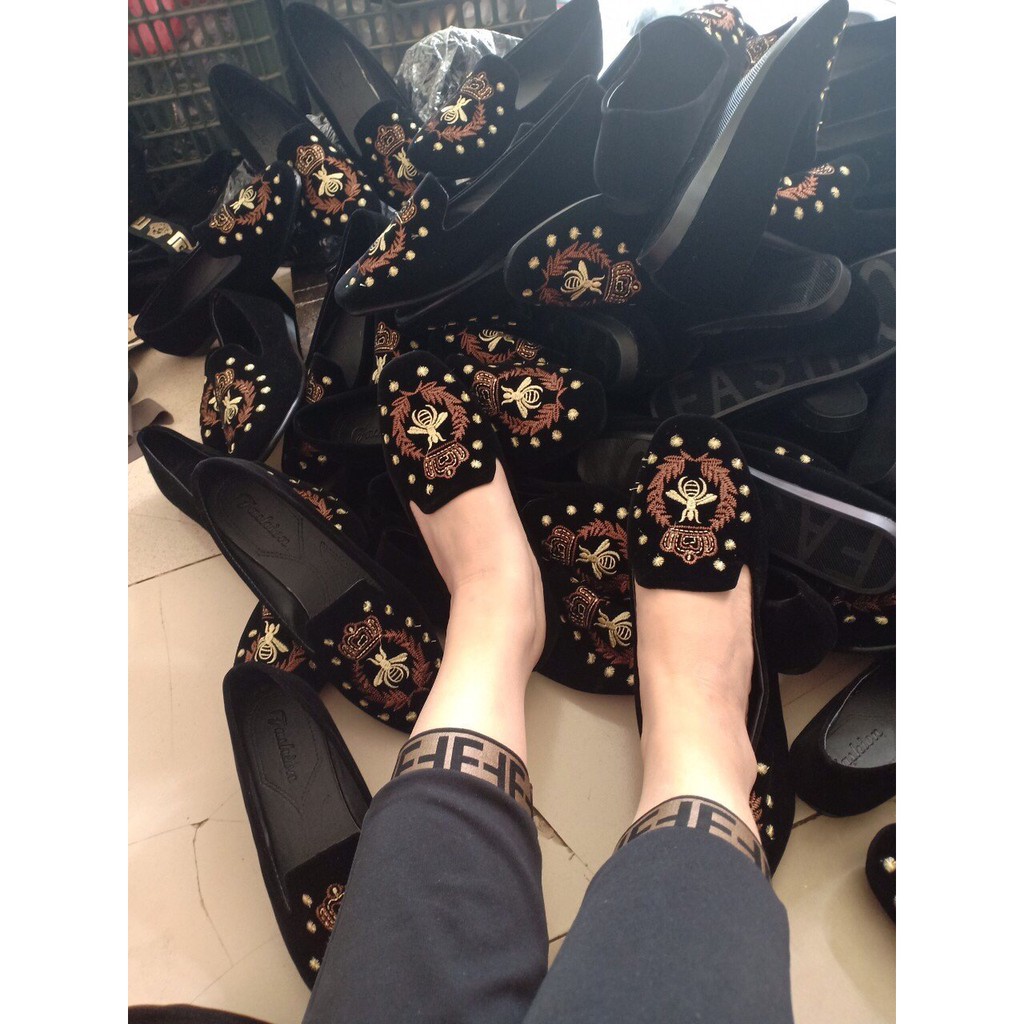 ] Giày búp bê ong thêu mẫu mới | BigBuy360 - bigbuy360.vn