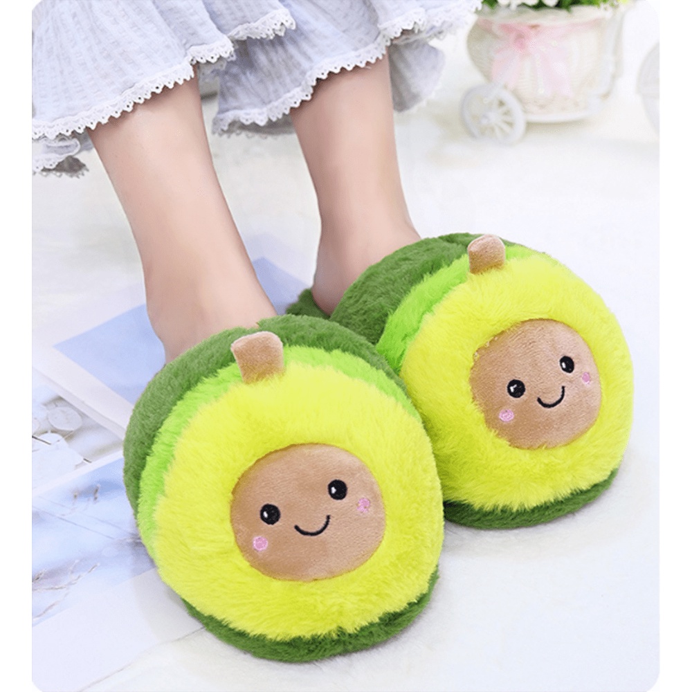 Dép bông đi trong nhà hình bơ siêu mịn MK007