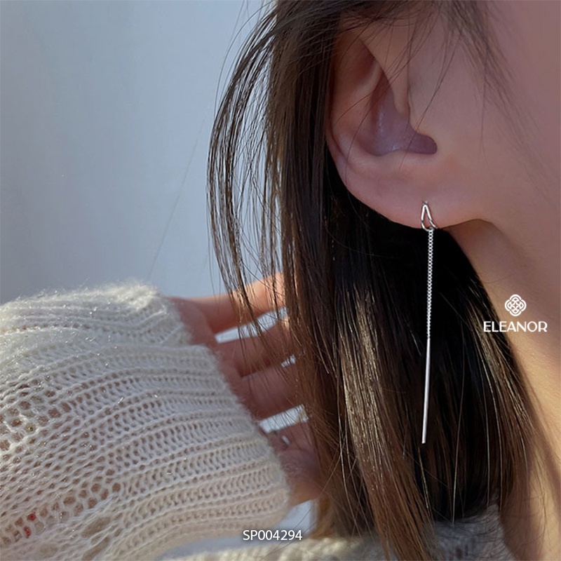 Bông tai nữ dáng dài Eleanor Accessories thiết kế sợi mảnh khuyên tai basic phụ kiện trang sức 4294