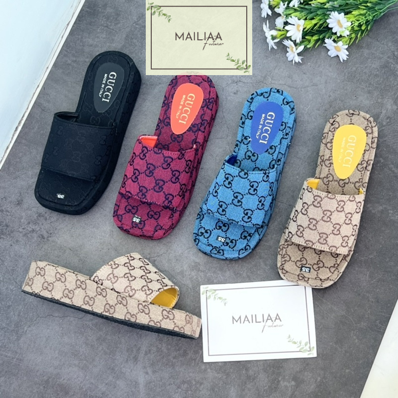 Dép quai bảng ngang MAILIAA mã GC mũi vuông đế xuồng 5 phân siêu nhẹ