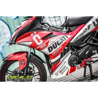 Tem Trùm Exciter 150 Ohlins trắng đỏ