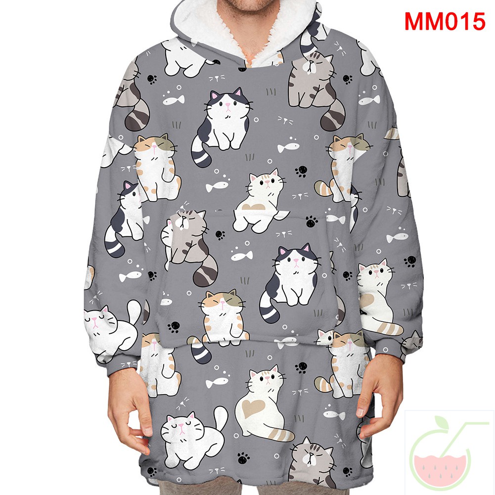 Hchai shop FAST Blanket Hoodie Sweatshirt Oversized TV Blanket Wearable Blanket Super Warm Soft Cozy Fleece Hooded Sweater for Kid/Adult