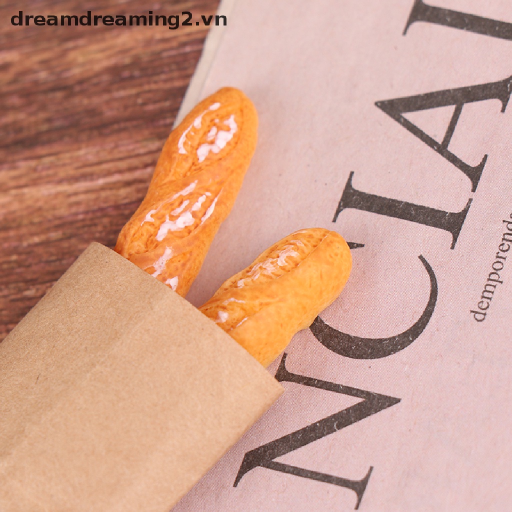 Mô hình bánh mì thu nhỏ dễ thương tỉ lệ 1:12 dành cho nhà búp bê