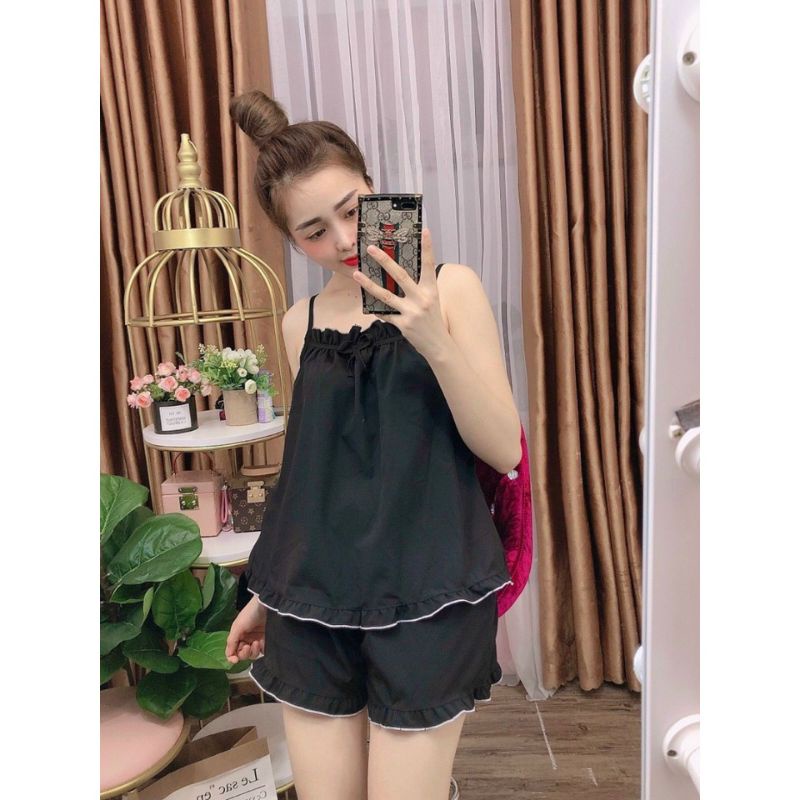 ĐỒ NGỦ 2 DÂY TRƠN MẶC NHÀ CHẤT LỤA MỀM,MỊN - TD TEENSHOP | BigBuy360 - bigbuy360.vn