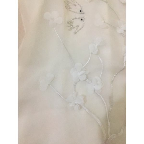 Áo dài cách tân tơ organza 4 tà dáng phồng ⚡️Hàng Cao Cấp⚡️ xinh xắn  – Tây Phương