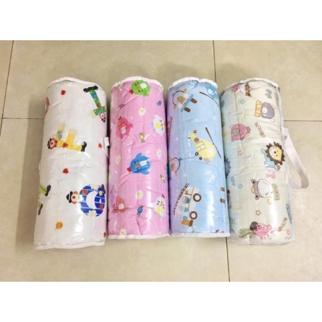 Chăn trần Kore cho bé 100% cotton kèm vỏ gối