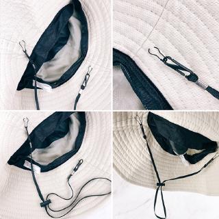 Korean style striped sun-protective double-layer wide-brimmed hat