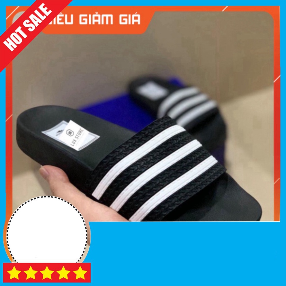 Dép quai ngang ADIDAS dép Unisex nam nữ đế cao su êm chân bền chắc thời trang BA SỌC ĐẾ CHỮ TrungPii Si