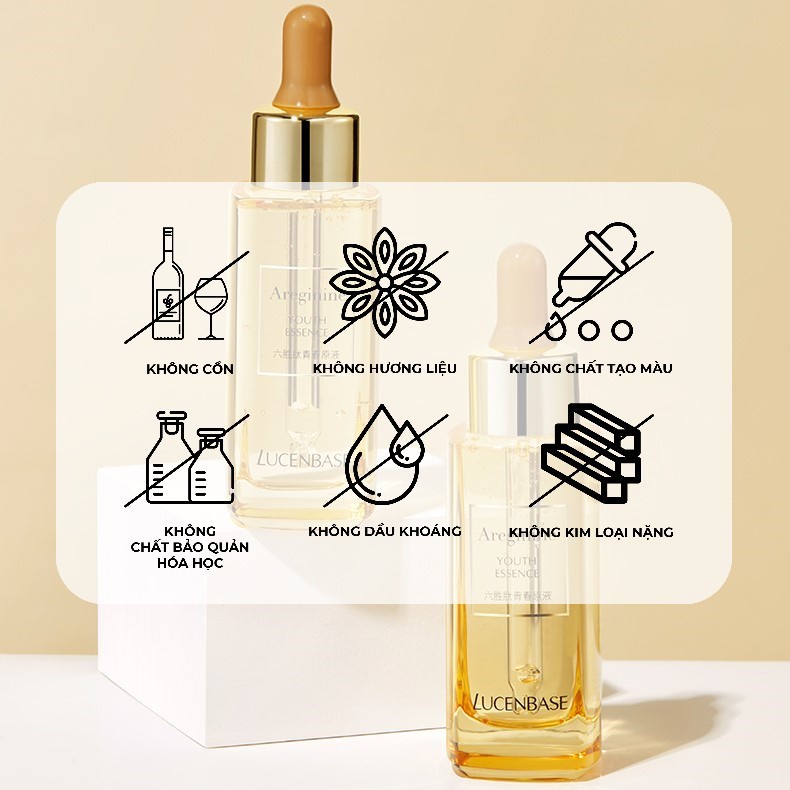 Tinh chất căng mọng da Areginine Essence, đàn hồi săn chắc trẻ hóa LUCENBASE 30ML