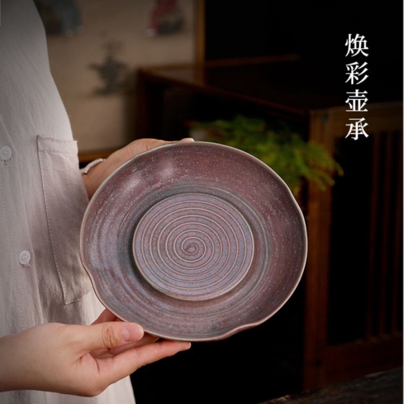 Bộ ấm và thuyền trà Tùng Hạc Diên Niên