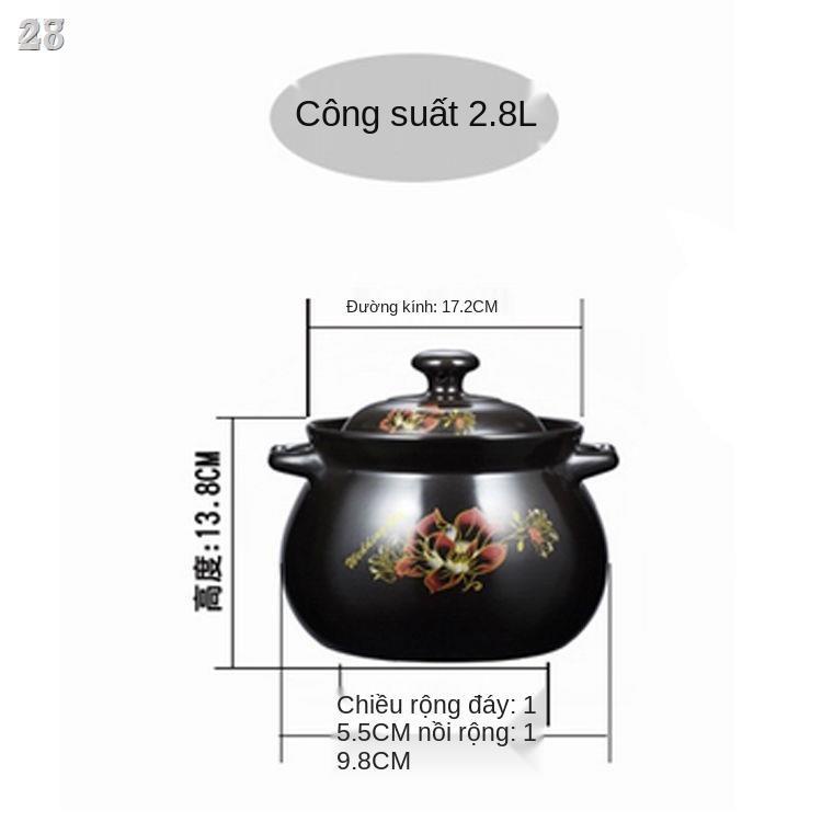 ✢28Nồi hầm siêu lớn dung tích 9500ML-1700ML nhiệt độ cao ngọn lửa mở trực tiếp nấu súp bằng sứ
