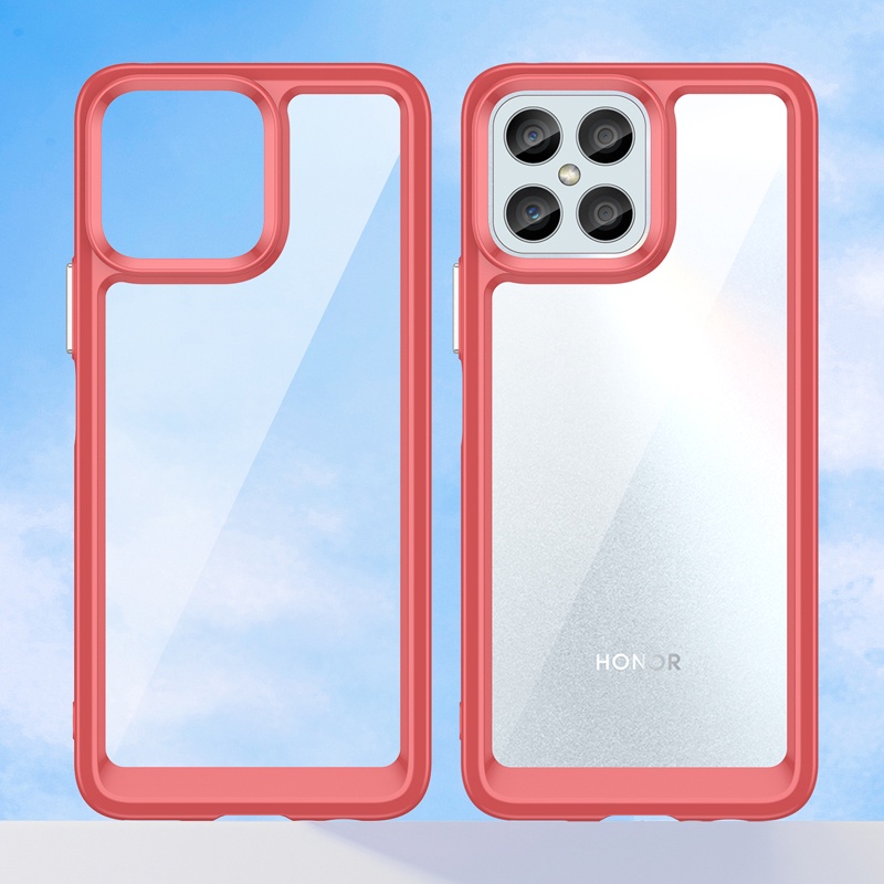 Ốp Điện Thoại PC Cứng Viền Silicon Dẻo Trong Suốt Chống Sốc Bảo Vệ Camera Cho Honor X8 X9 X30 X30i