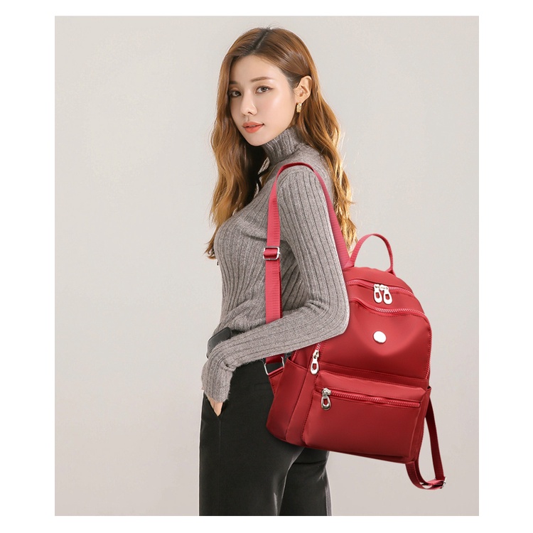 Ba Lô Vải Oxford Sức Chứa Lớn Thời Trang Phong Cách Hàn Quốc Mới Cho Nữ