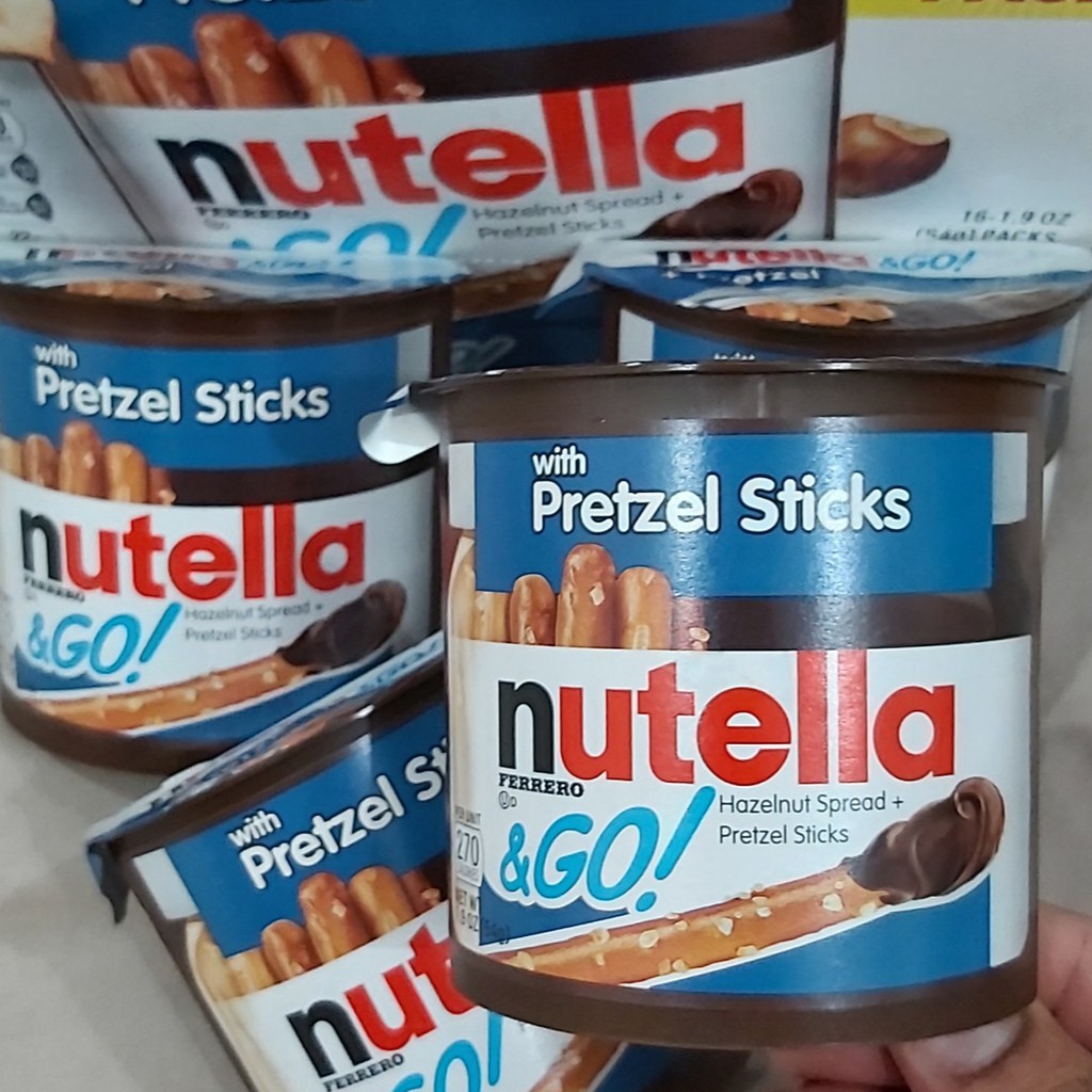 Bánh quy chấm socola Nutella & Go Mỹ (Pretzel Sticks New) - Date T4/2022