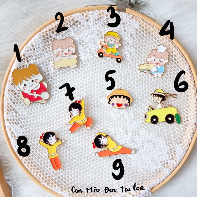 Ghim cài cô gái dễ thương công chúa ori CONMEODENTAILOR