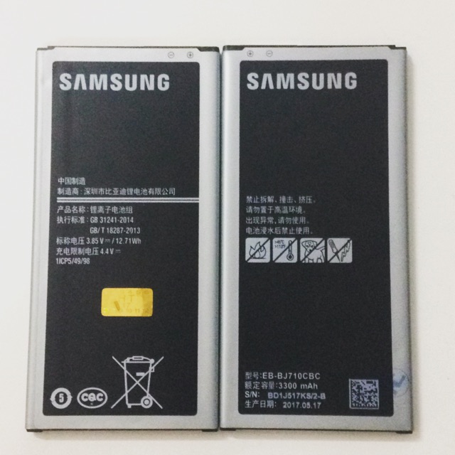 Pin samsung J7(2016) chính hãng