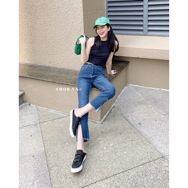 [ẢNH THẬT ĐỘC QUYỀN SMOR.VN] Quần jeans móc nút, xẻ 135