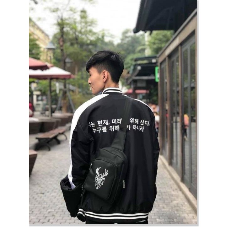 ÁO KHOÁC DÙ 2 LỚP NAM NỮ PHỐI SỌC TAY CHỮ HÀN CỰC ĐẸP HHP