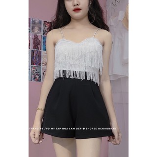set áo tua rua phối quần short
