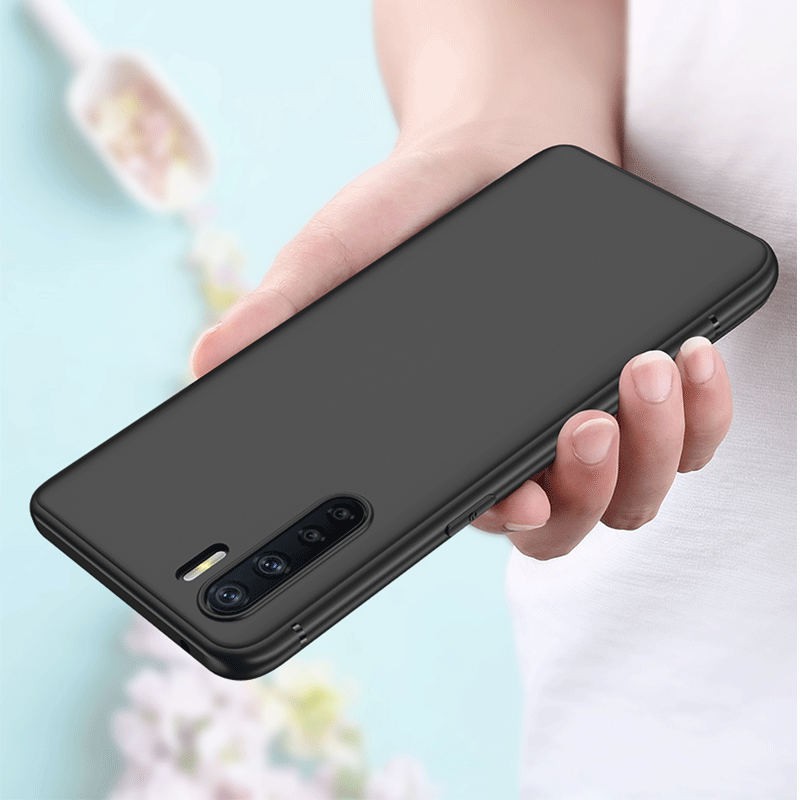 Ốp điện thoại OPPO Reno 3 Matte Silicone Soft TPU Cover Vỏ điện thoại OPPO Reno3 Soft Case màu đen