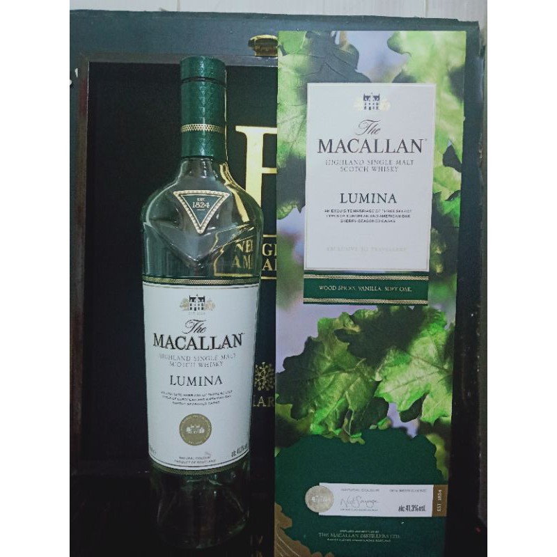 Vỏ chai Macallan Gold, Quest, Lumina full hộp thủy tinh hàng đẹp